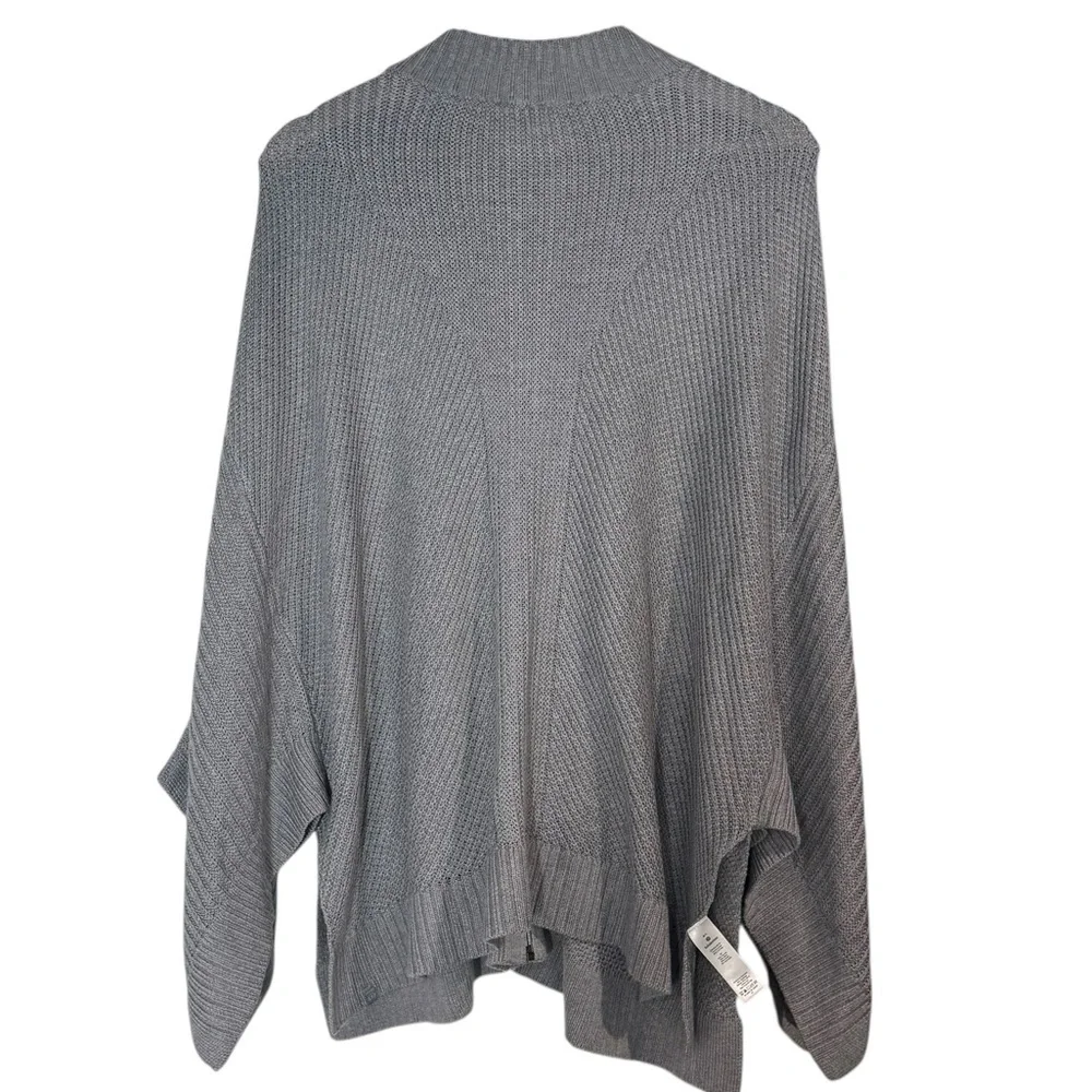 Lululemon Cashmere Blend Softer Still Wrap Full Zip Knit Cardigan Size M/L Gray